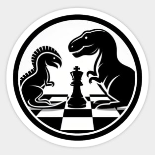 Dinosaur Chess Faceoff Sticker